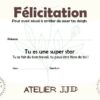 Diplome super star pouce